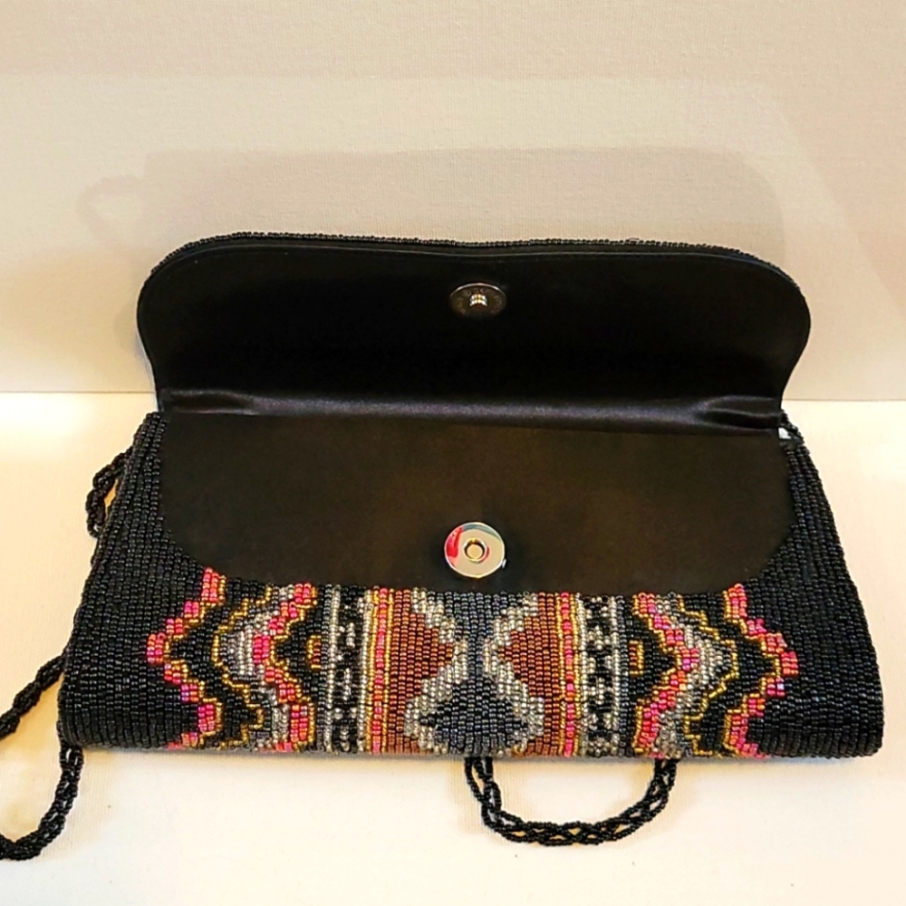 La Regaie beaded shoulder purse Boho - Picture 7 of 9